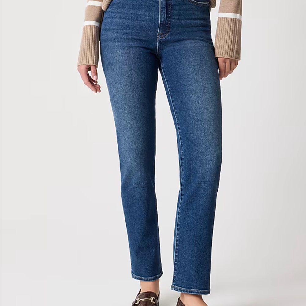 J. Crew Factory Women's Straight Leg Jeans - Dark Blue